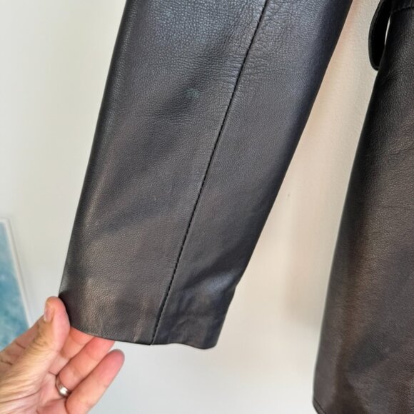 Vtg Women’s Michael Hoban NORTH BEACH LEATHER Iconic Classic Black Jacket Sz 4 - Picture 5 of 9